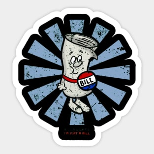 Im Just A Bill Retro Japanese Schoolhouse Rock Sticker